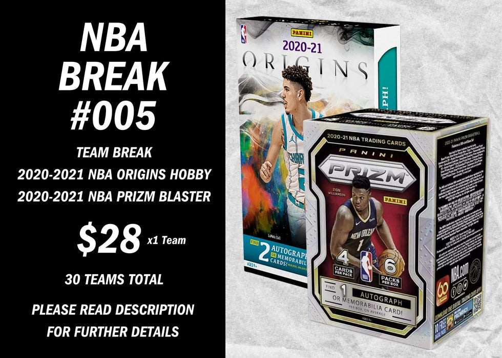 2020-2021 Panini Origins Hobby Box & Prizm Blaster Box - Break #005 - Quick Strike